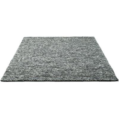 Wollteppich THEKO "Arlberg" Gr. 2, grau (dunkelgrau), B:70cm H:23mm L:140cm, Wolle, Teppiche, reine Wolle, Strickoptik, ideal im Wohnzimmer & Schlafzimmer Image