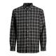 Langarmhemd JACK & JONES "JORCOZY FLANNEL CHECK SHIRT LS CH" Gr. XS, N-Gr, schwarz (black) Herren Hemden Langarm