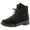 Winterboots WALDLÄUFER "HITOMI", Damen, Gr. 3,5 (36), schwarz, Nubukleder, sportlich, Schuhe, Outdoorboots, Schnürboots mit Lammfellfutter, H-Weite