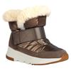 Winterboots GEOX "D FALENA B ABX", Damen, Gr. 37, braun (braun metallic), Nylon, Veloursleder, metallic, casual, Schuhe Snowboots Winterboots, Schnee, Winter, Keilabsatz, Schlupfschuh mit TEX-Ausstattung