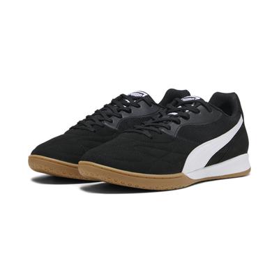 Fußballschuh PUMA "KING TOP IT" Gr. 46, schwarz-weiß (puma black-puma white-puma gold) Schuhe