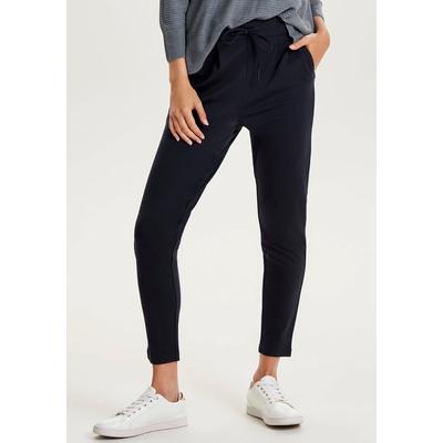 Jogger Pants ONLY "ONLPOPTRASH LIFE EASY COL PANT PNT NOOS", Damen, Gr. XS (34), Länge 32, blau (night sky), Milano Rib, Obermaterial: 63% Viskose (LENZING ECOVERO), 32% Nylon, 5% Elasthan, unifarben, casual, gerade, unten schmal, Hosen Image