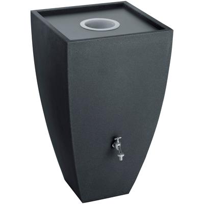 Regenwassertank ARVES "Modena", grau (anthrazit), H:102,2cm Ø:57,5cm, Kunststoff, Regentonnen