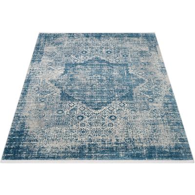 Teppich OCI DIE TEPPICHMARKE "COLOUR MEDI", blau, B:240cm H:8mm L:340cm, Viskose, Polyacryl, Teppiche Image