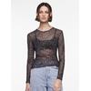 Langarmshirt PIECES "PCNINNI LS MESH TOP NOOS BC", Damen, Gr. M, schwarz (schwarz aop:leo), Web, Obermaterial: 95% Polyester, 5% Elasthan, gemustert, animal-print, durchscheinend, transparent, mehrfarbig, bedruckt, casual, regular fit normal,...