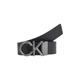 Ledergürtel CALVIN KLEIN "ADJ CK METAL SAFFIANO 35MM" Gr. 95, schwarz (ck black saffiano) Damen Gürtel Ledergürtel