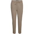 Leggings VERO MODA "VMMELANIE MW TAPERED ZIP PANT" Gr. M (38), Länge 34, braun (silver mink detail:melange) Damen Hosen Leggings