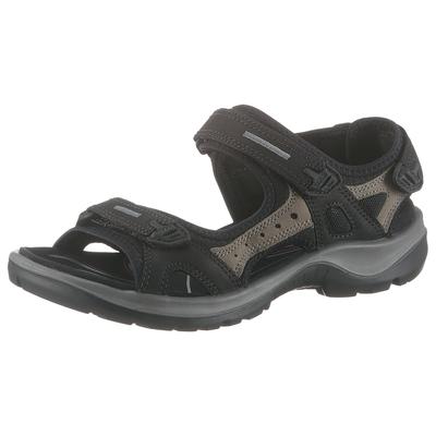 Trekkingsandale ECCO "OFFROAD", Damen, Gr. 35, schwarz (schwarz, grau), Nubukleder, Textil, sportlich, Schuhe, Outdoorsc