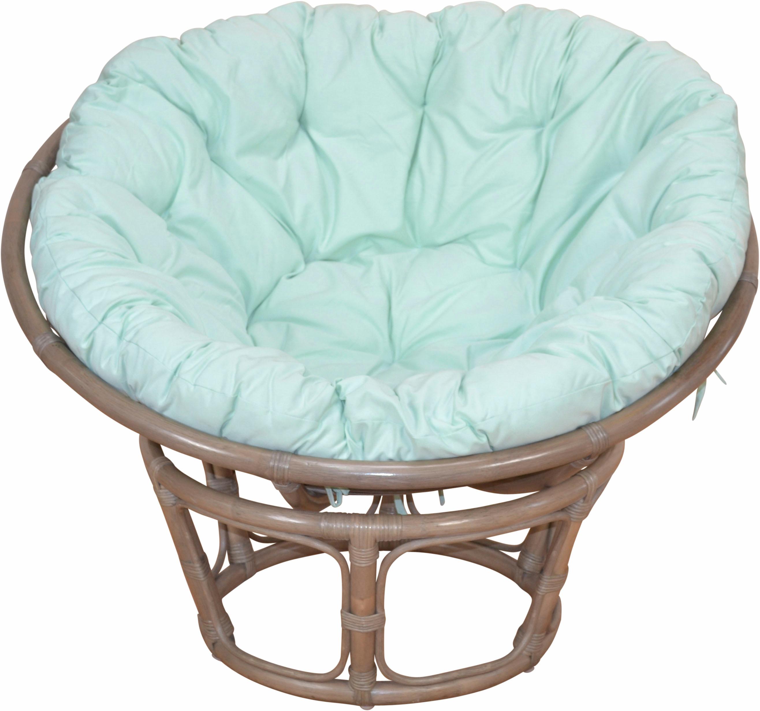 Rattanstuhl HOME AFFAIRE "Buse", bunt (naturgrau, mint), Ø100cm, Stühle, Rattansessel, aus handgeflochtenem Rattan