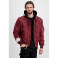 Bomberjacke ALPHA INDUSTRIES "ALPHA Men - Bomber & Flight Jackets MA-1 ZHP" Gr. S, rot (burgundy) Herren Jacken Übergangsjacken