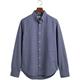 Langarmhemd GANT "Slim Fit Oxford Hemd strukturiert langlebig dicker" Gr. M, N-Gr, blau (persian blue) Herren Hemden Langarm