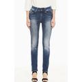 Slim-fit-Jeans GARCIA "Caro slim curved" Gr. 32, Länge 30, blau (vintage used) Damen Jeans Röhrenjeans