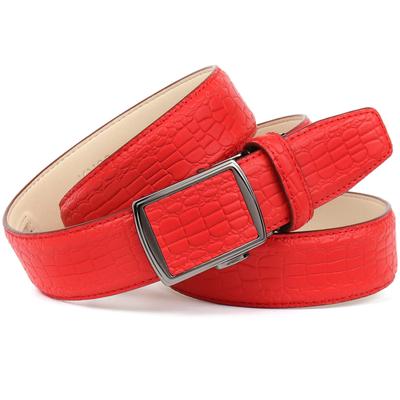 Ledergürtel ANTHONI CROWN, Damen, Gr. 120, rot, Rindsleder, casual, Gürtel, Automatik Schließe Image