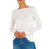 Strickpullover TOMMY HILFIGER "CO JERSEY STITCH V-NK SWEATER", Damen, Gr. XL (42), beige (ecru), Feinstrick, Obermaterial: 67% Baumwolle, 33% Polyamid, unifarben, casual, Basic normal, U-Boot-Ausschnitt, Langarm Bündchen, Pullover, mit Tommy...