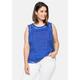 Tanktop SHEEGO "Große Größen" Gr. 40, blau (royalblau) Damen Tops Tanktops