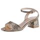 Sandalette BUFFALO "RAINFELLE" Gr. 37, goldfarben Damen Schuhe Sandaletten