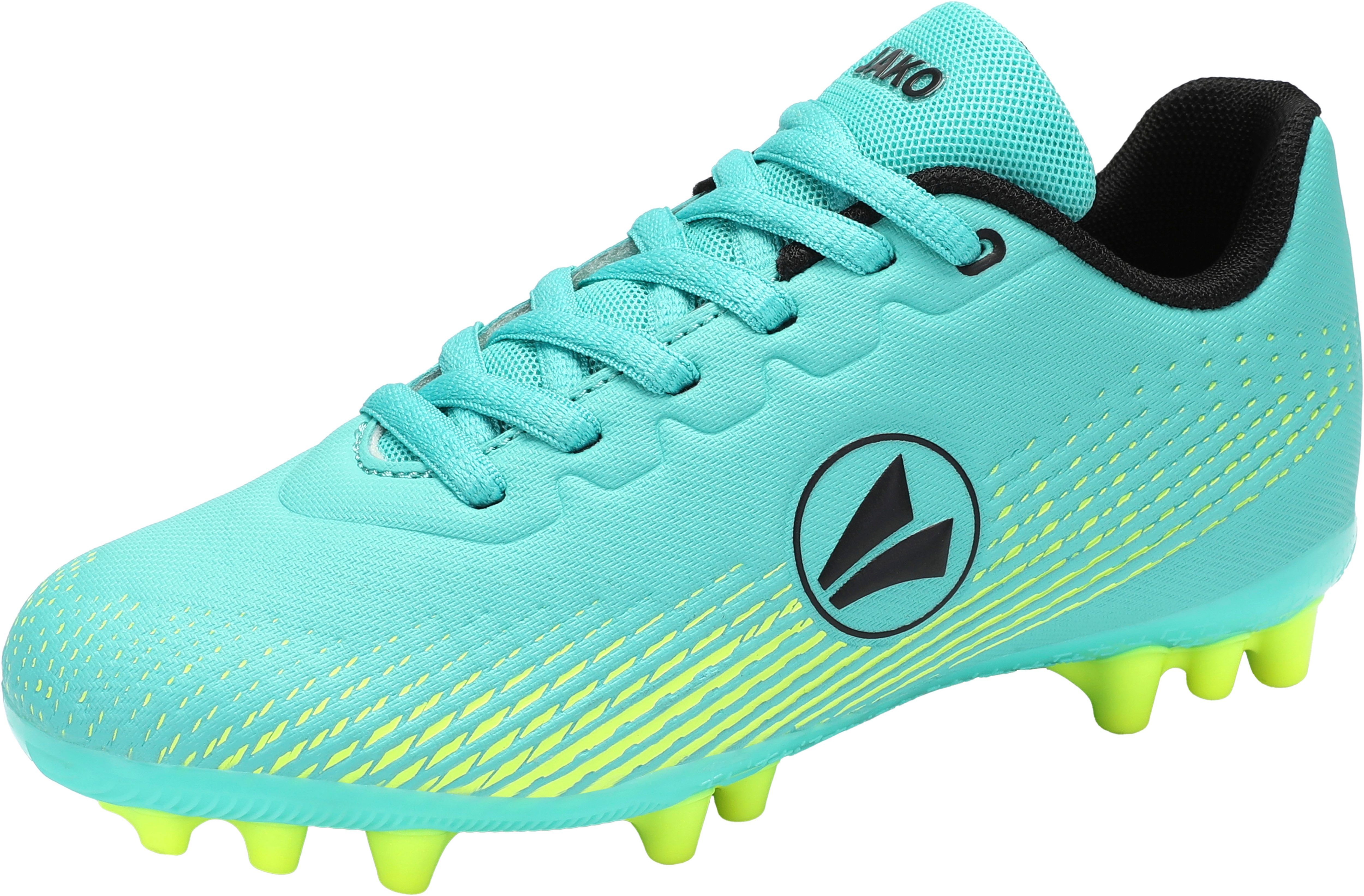 Fußballschuh JAKO "J-SFG Skill", Mädchen, Gr. 38, blau (türkis, lime), Synthetik, Schuhe Fußballschuh, für Rasen