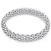 Lulu & Jane Armband Metall-Legierung in Silber 15,5 - 20,0 cm, flexibel einstellbar Damen