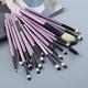 Makeup Brush 20pcs Portable Wooden Lightweight Makeup Tool Eyeshadow Eyeliner Eyebrow Eye Concealer Lip Brush Eye Brush Sets (Color : Brown)