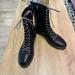 J. Crew Shoes | J Crew Black Leather Lug Boots | Color: Black | Size: 10.5
