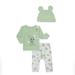 Disney Matching Sets | Disney Mickey Mouse Born Wild 3pc Preemie Infant Shirt Joggers & Hat Set Nwt | Color: Gray/Green | Size: Preemie