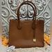 Michael Kors Bags | Authentic Michael Kors Mercer Luggage Brown Leather Satchel Crossbody Guc! | Color: Brown | Size: Os