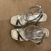 Michael Kors Shoes | Michael Kors Silver Dress High-Heel Sandal With Leather Rubber Sole | Color: Silver | Size: 6.5
