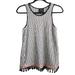 Anthropologie Tops | Anthropologie W5 Striped Tassel Tank Top Small | Color: Black/Red | Size: S
