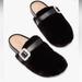 Kate Spade Shoes | Kate Spade Cici Faux Fur & Sheep Leather Black Mules | Color: Black | Size: 7.5