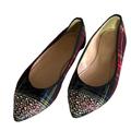 J. Crew Shoes | J.Crew Gemma Crystal-Cap-Toe Flats Size 9 Us In A Beautiful Plaid Print | Color: Black | Size: 9