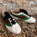 Gucci Shoes | Gucci Falacer Leather Low Top Lace Up Bowler Sneakers | Color: Green/White | Size: 7