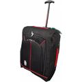 Copper Top - EZ Wheeled Luggage Hand Trolley Small Travel Bag Eazy Jet, Ryanair Cabin Suitcase Holdall Aproved by All Airlines (50cm x 35cm x 20cm) (Red and Black)