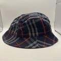 Burberry Accessories | Burberry Bucket Hat Plaid Bucket Hat Fishermans Hat Luxury Blue Gray Bucket Hat | Color: Gray/Red | Size: Os