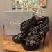 Jessica Simpson Shoes | Jessica Simpson Josephine Black Leather Studded Platform Heels | Color: Black/Gold | Size: 9