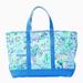 Lilly Pulitzer Bags | Lilly Pulitzer Mercato Tote Bayside Blue Lilly Loves Texas | Color: Blue | Size: Os