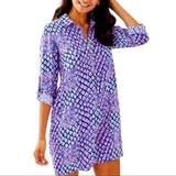 Lilly Pulitzer Dresses | Lilly Pulitzer Lillith Tunic Dress Royal Purple Pop Up Toe Pineapple | Color: Blue/Purple | Size: Xl