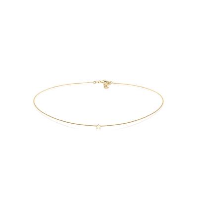 Collier ELLI "Basic Stern Astro Choker 925 Sterling Silber", gold, Halsketten, Damen, Silber 925 (Sterlingsilber), L: 36