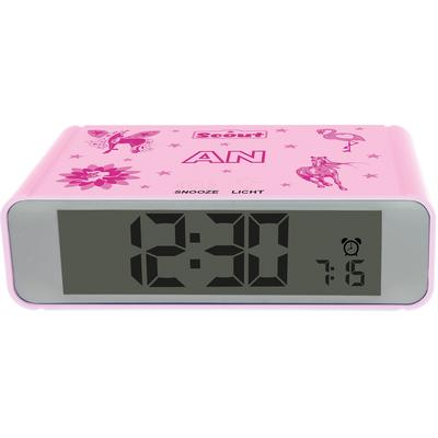 Quarzwecker SCOUT "Digi Clock, 280001025", rosa, Wecker, Kinder, Kinderwecker, Digitalwecker, Geschenkidee, Kinderzimmer