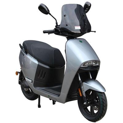 E-Motorroller GREENSTREET "HYPE 3000 W 85 km/h inkl. Windschild", silber (silberfarben, schwarz), Elektromotorroller, 85 km/h, bis zu 90 km Reichweite, mit USB-Anschluss und Keyless-System, B:73cm H:128cm L:185cm