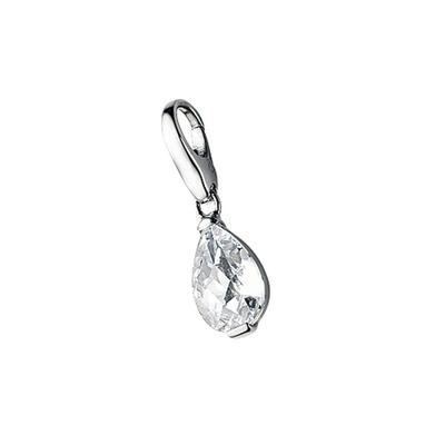 Charm-Einhänger "Tropfen, Silber 925", schwarz, GIORGIO MARTELLO MILANO, Charms, Damen, Silber 925 (Sterlingsilber)