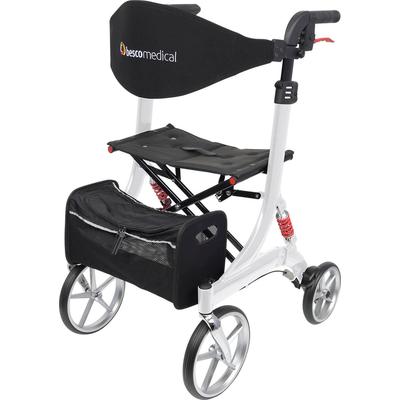 Rollator BESCOMEDICAL "Spring Small", weiß (polarweiß), RollatorenB:59,5cm H:83cm T:71cm, Größe S (Sitzhöhe 52cm), höhen