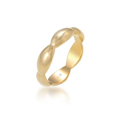 Fingerring ELLI "Oval Unendlich Trend 925 Silber" Gr. 56, gold, Fingerringe, Damen, 56mm, ohne Stein, Silber 925 (Sterlingsilber) Image