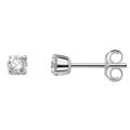 Paar Ohrstecker ONE ELEMENT "0.30 ct Diamant Brillant Ohrringe aus 750 Weißgold" Gr. Damen, 0.30 ct, Diamanten-Weißgold 750, silberfarben (silber) Damen Ohrstecker