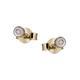 Paar Ohrstecker FIRETTI "Schmuck Geschenk Gold 375 Ohrschmuck Solitär rund bicolor massiv" Ohrringe Gr. 0,05 ct P2 = erkennbare Einschlüsse, Gelbgold 375-Diamanten, weiß (gelbgoldfarben, silberfarben, weiß) Damen Ohrstecker