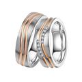 Trauring DOOSTI "Schmuck Geschenk Edelstahl Ehering Partnerring LIEBE" Fingerringe Gr. 52, ohne Zirkonia, Edelstahl, 6 mm, rosegold (edelstahlfarben, roségoldfarben) Trauringe