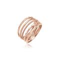 Ring-Set ELLI "Stapelring Stacking Boho Set (5 tlg.) 925 Sterling Silber" Gr. 50, rosa (rosegold), Fingerringe, Damen, 50mm, ohne Stein, Silber 925 (Sterlingsilber)