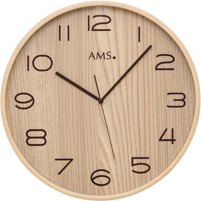 Funkwanduhr AMS "F5514" Wanduhren Gr. H: 5 cm, beige Wanduhren