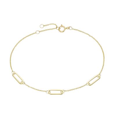 Armband LUIGI MERANO "Ankerkette mit ovalen Gliedern, Gold 375", gold, Armbänder, Damen, 19cm, Gelbgold 375