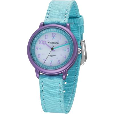 Solaruhr JACQUES FAREL "ORSO 3075", blau (türkis), Armbanduhren, Kinder, Armbanduhr, Kinderuhr, ideal auch als Geschenk Image