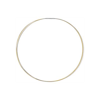Halsreif JOBO, gold (goldfarben), Halsketten, Damen, Edelstahl, L: 42cm, 5-reihig Bicolor-Optik 42 cm Image